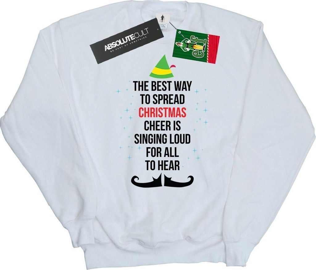 Elf - "Christmas Cheer" Sweatshirt für Damen BI5547 (S) (Weiß)