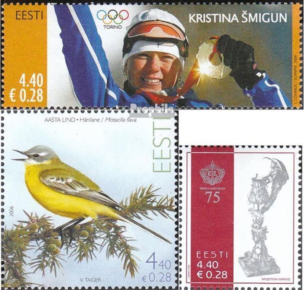 Briefmarken Estland 2006 Mi 548,551,554 (kompl.Ausg.) postfrisch Olympia