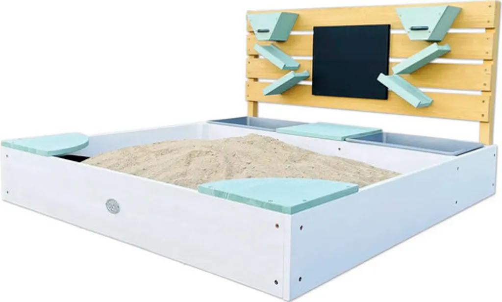 Bac à Sable Enfant en Bois avec Cuisine d'Été et Accessoires de Jeux