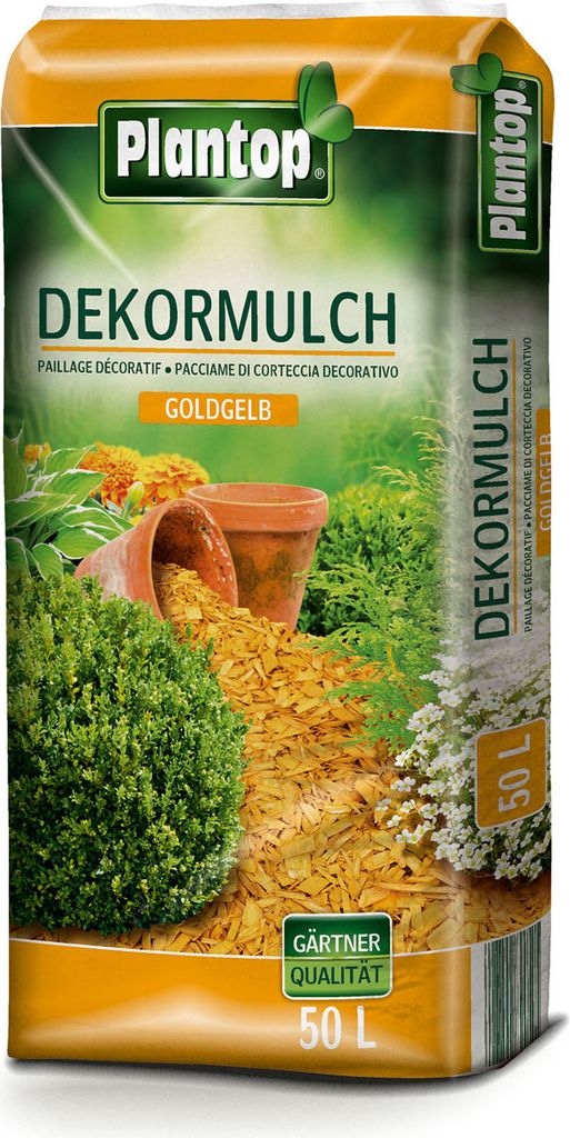 PLANTOP Dekormulch goldgelb, 50 Ltr Produktbild 