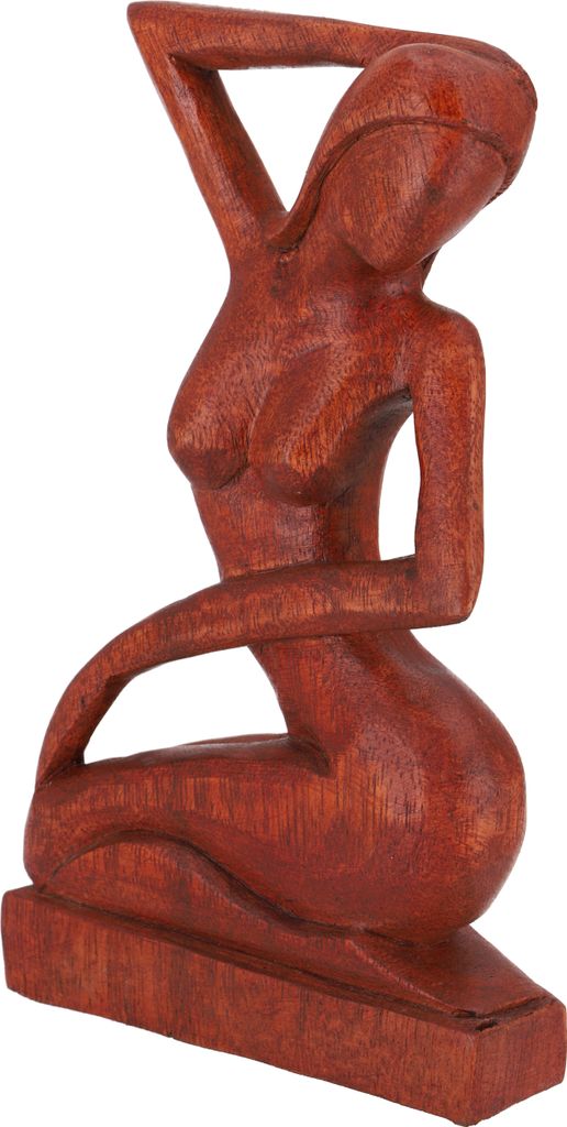 Holzfigur, Statue, Deko Objekt Feng Shui 20 cm - Erotica / Dunkelbraun, Dekoobjekte