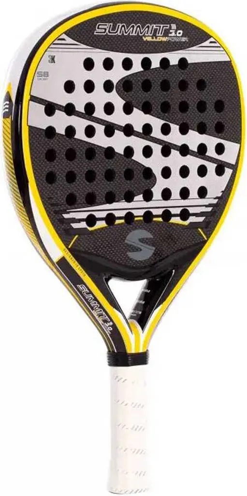 Raquette de padel Softee Summit 3.0 Power Jaune et Noir - Forme Larme
