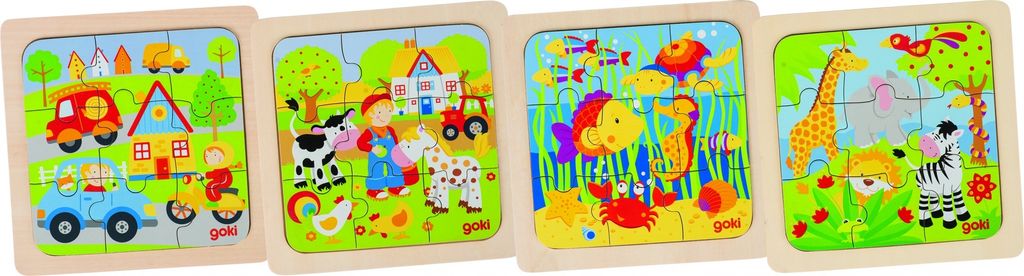 Einlegepuzzle Bauernhof, Unterwasserwelt,... Obrázok produktu 