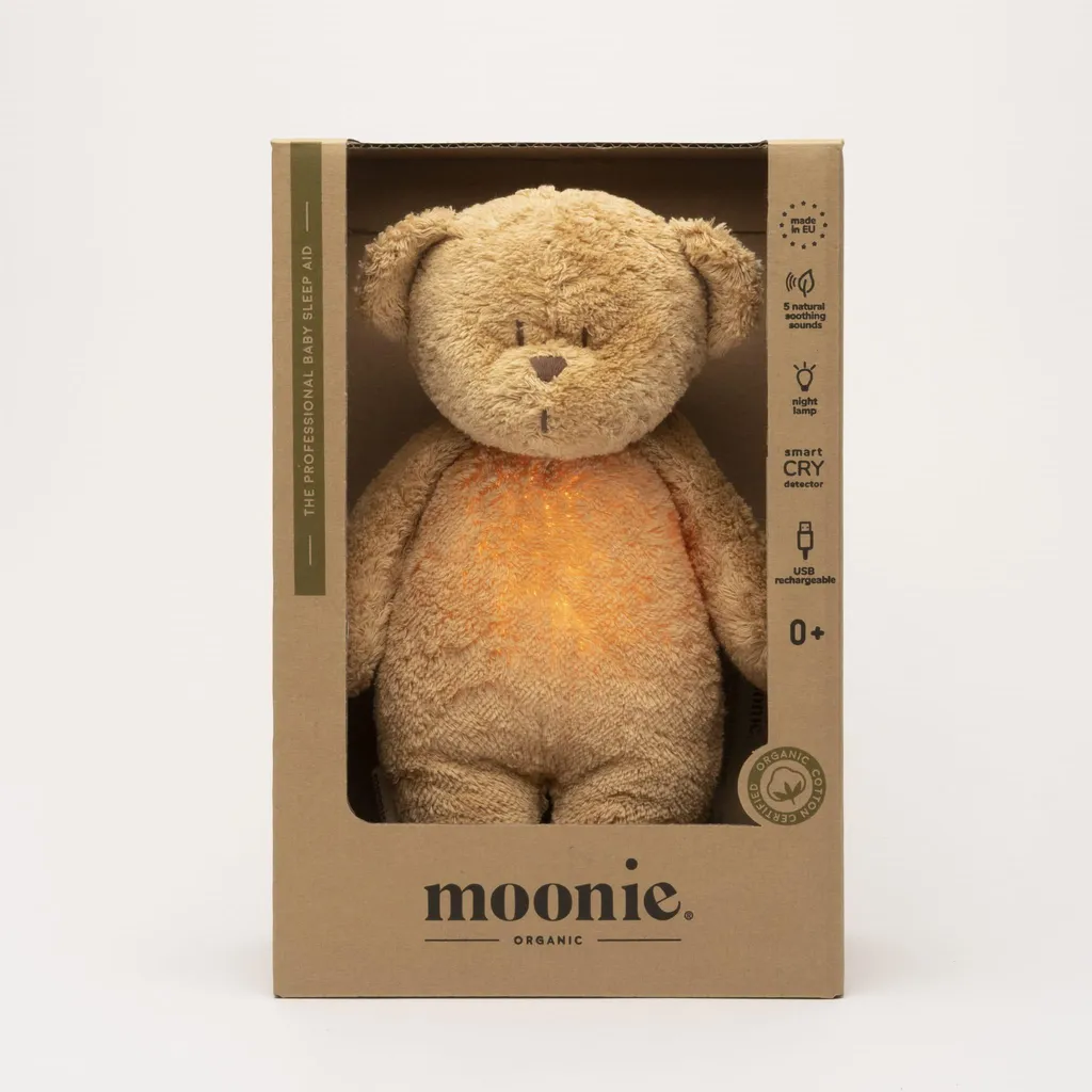 Ours Moonie 2.0 Écologique avec Capteur de Pleurs et Veilleuse Led