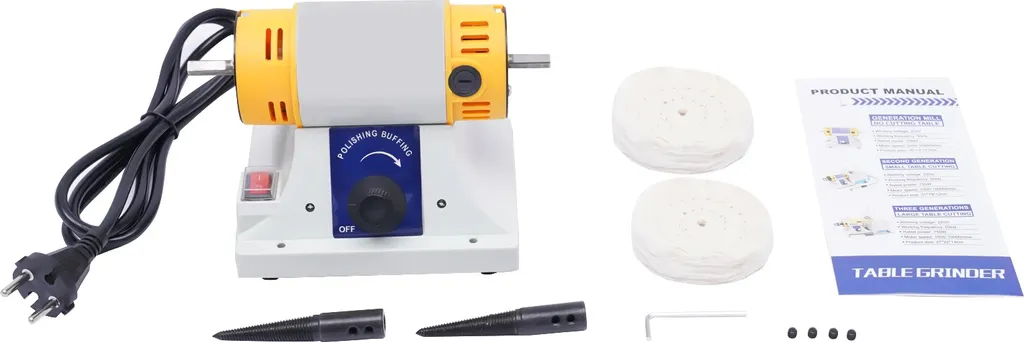Lucidatrice Gioielli Professionale Doppia Testa 800-10000 RPM Grigio UE