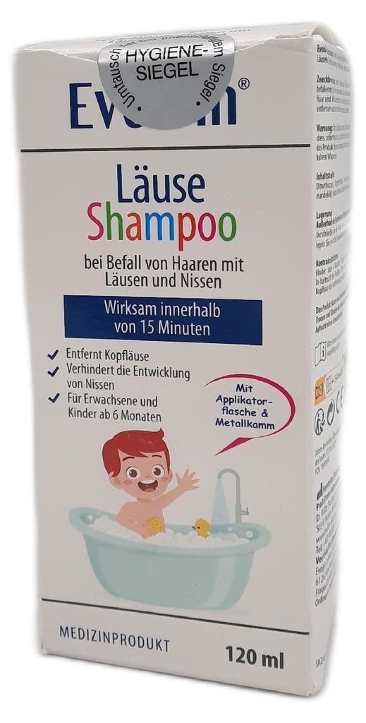 Evolsin vloeibaar shampoo tegen hoofdluis, met kam, 120 ml Productafbeelding 