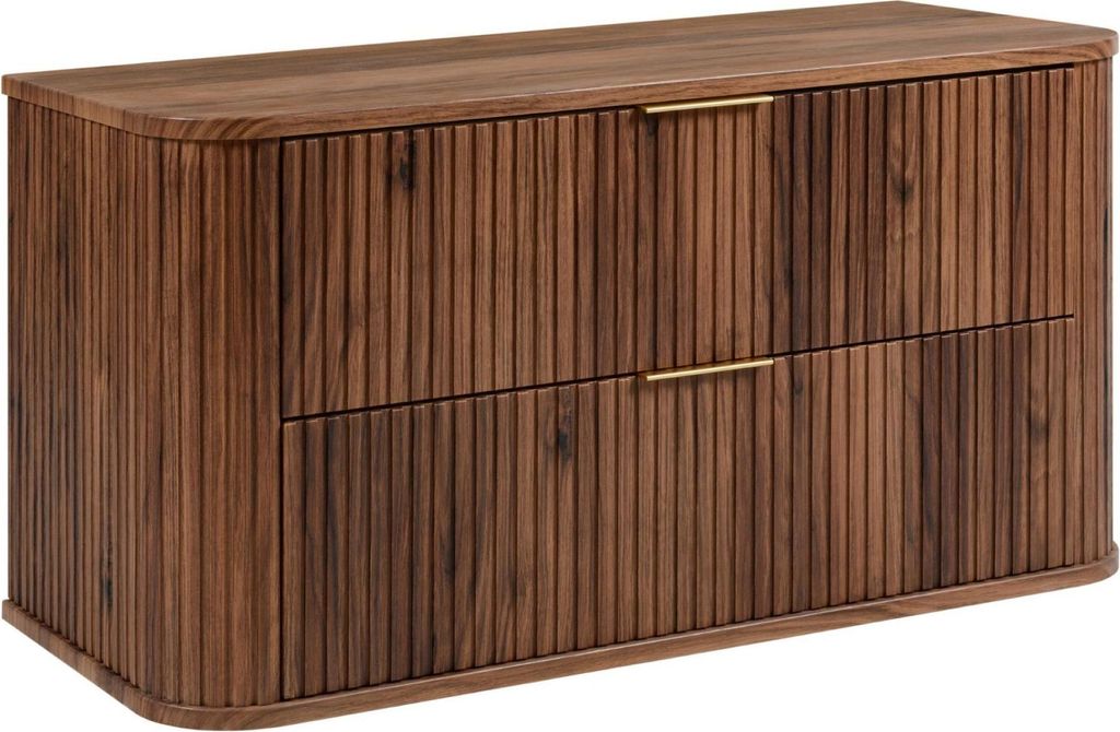 Rodan | Waschbeckunterschrank - Dunkelbraun - 100 cm - Soft-Close Schubladen - Hängeschrank