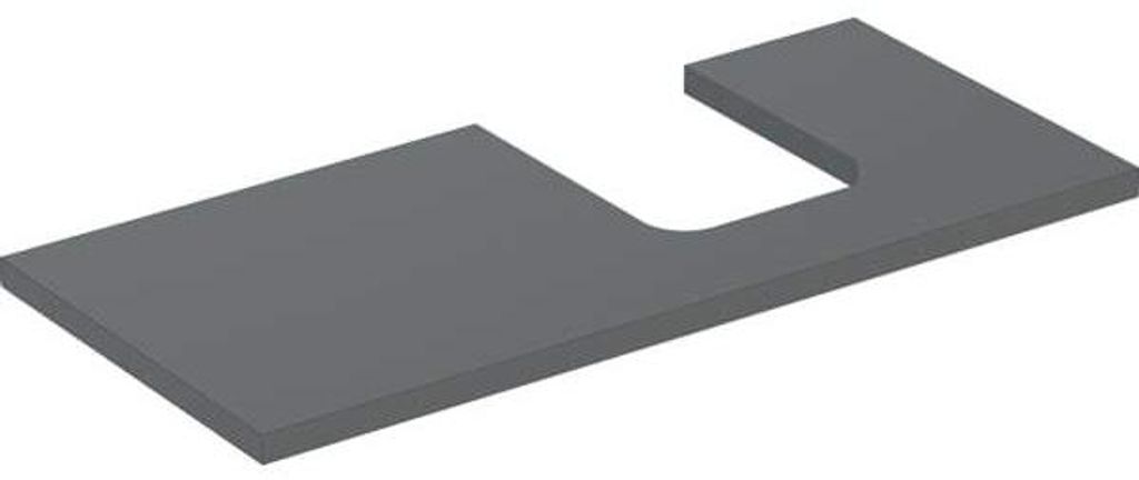 Geberit ONE Waschtischplatte, Ausschnitt rechts, für Aufsatzwaschtisch Schalenform, 105x3x47cm, 505.314.00.3