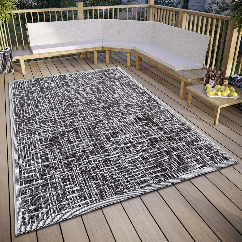 Tapis pour terrasse et balcon TELU style Kilim géométrique lavable - 2