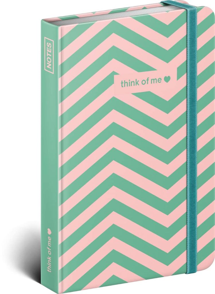 Notizbuch Liniert, Klein Notizheft für Erwachsene und Kinder, Notizheft, Hardcover Notebook (Think of Me)