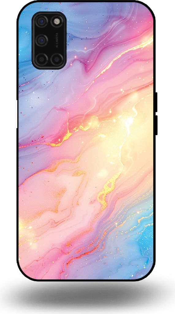 Smartphonica Handytasche geeignet für OPPO A52 / A72 4G / A92 mit Regenbogen Glitter Marble Print - TPU Backcover Case Regenbogen Glitter Marble D...
