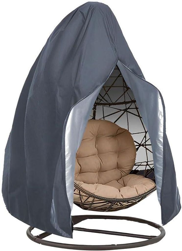 Hängesessel Abdeckung Outdoor Wasserdicht, Oxford Stoff Abdeckplane UV-Anti Winterfest Schutzhülle Gartenmöbel für Hängestuhl, Swing Chair, Eg...