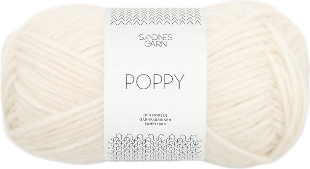 Sandnes Garn Poppy 50g 1002 hvit