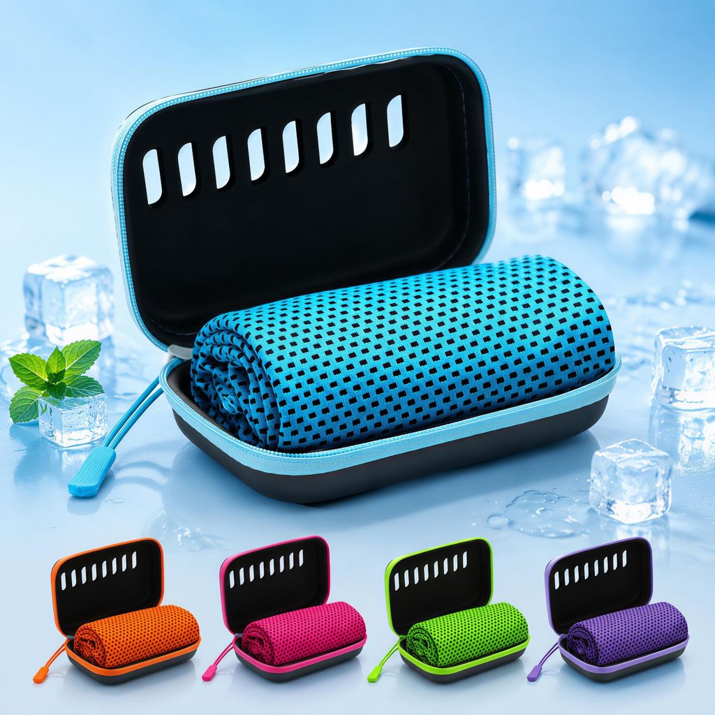 5 Stück Kühlhandtuch Cooling Towel,30 × 100 cm,Mikrofaser Produktbild 