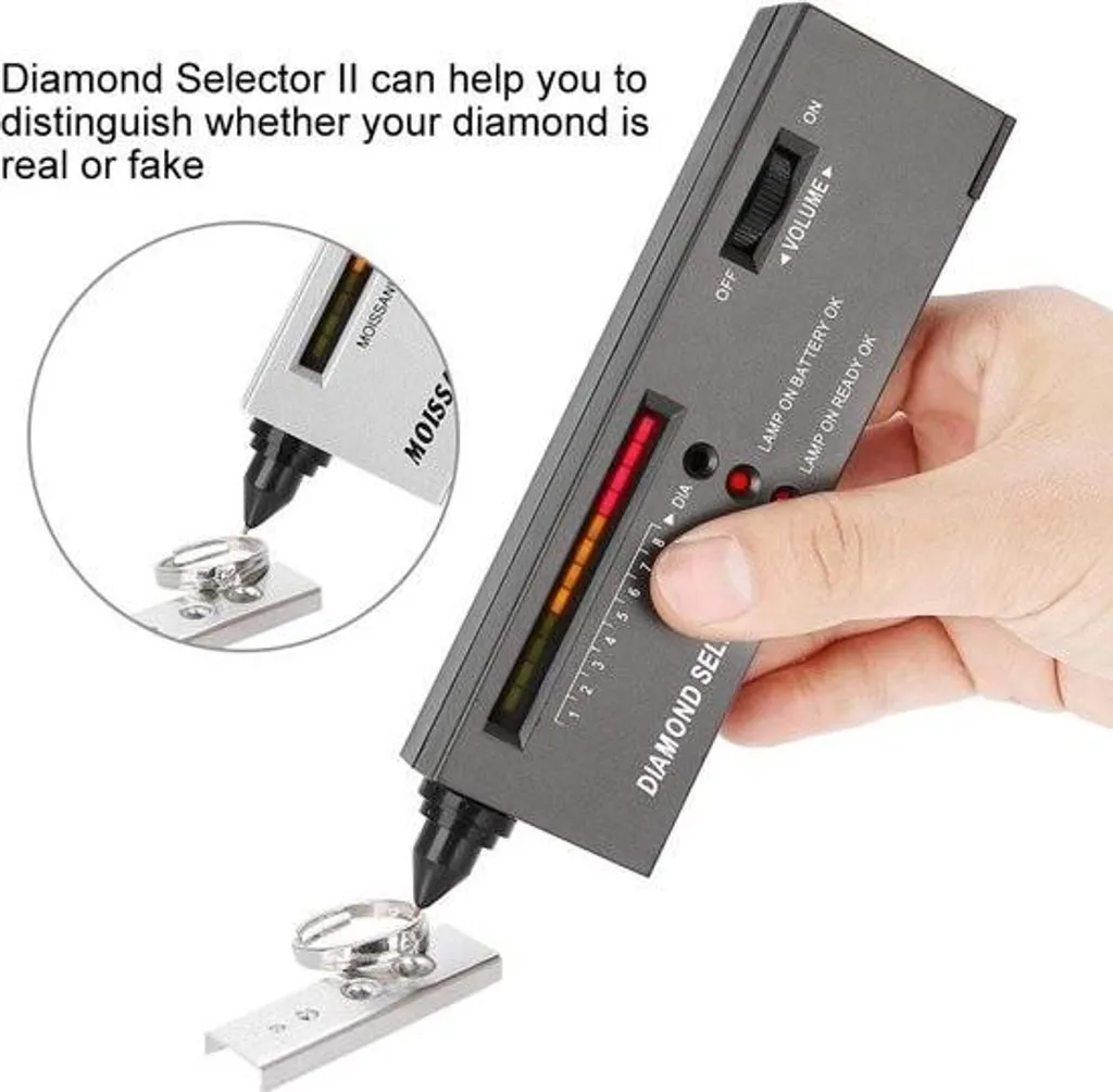 Testeur de moissanite Diamond Selector II léger avec alerte sonore