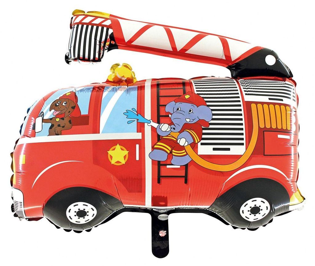 Folienballon Feuerwehrauto, 23"" 1 Stk. Produktbild 
