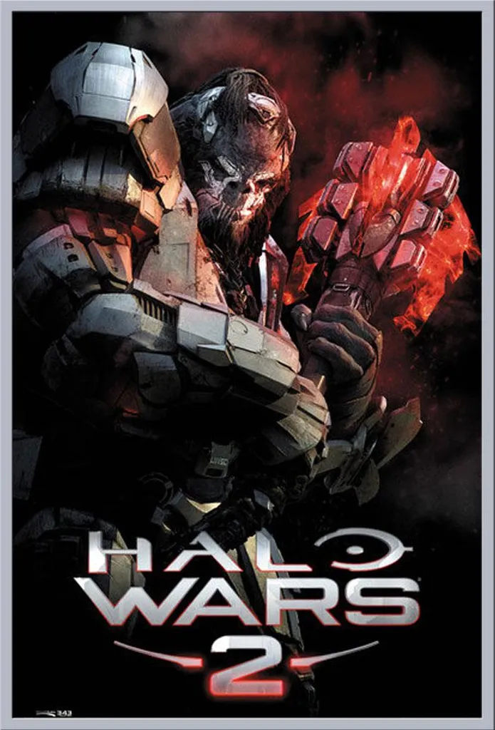 Affiche Halo Atriox Encadrée sans Verre Fragile Cadre Argenté Maxi