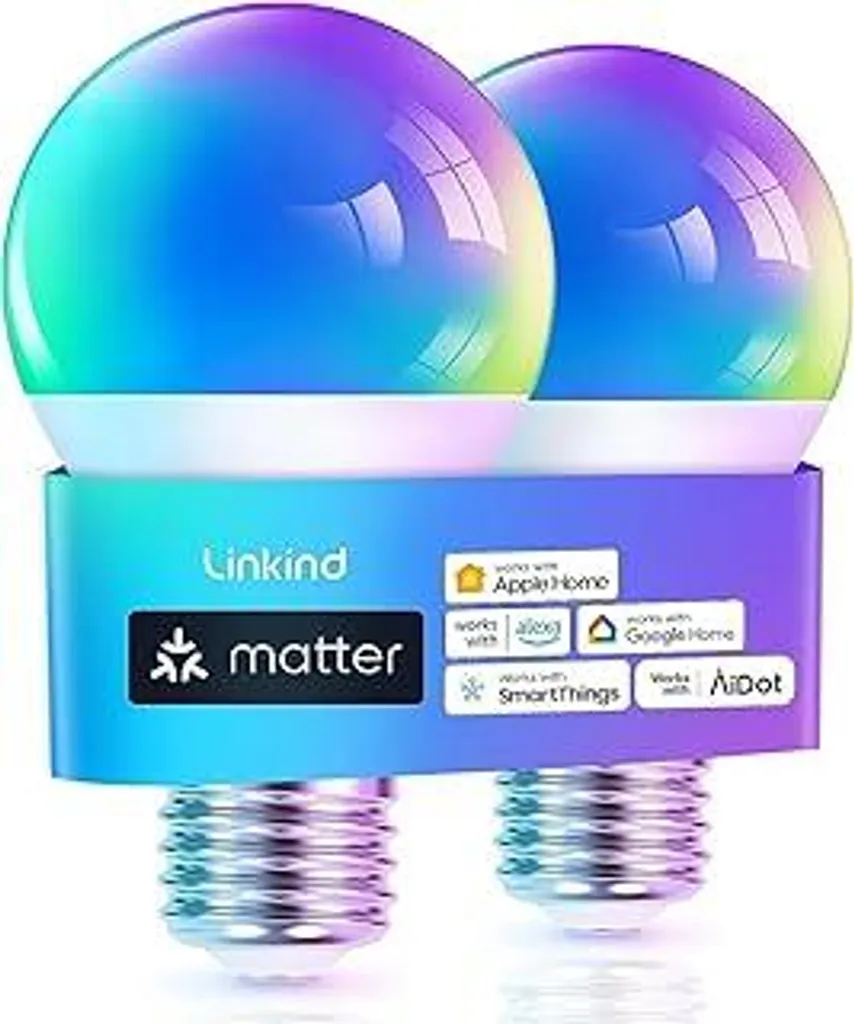 Lampadina Matter Linkind E27 RGBTW: Luce Intelligente per la Tua Casa