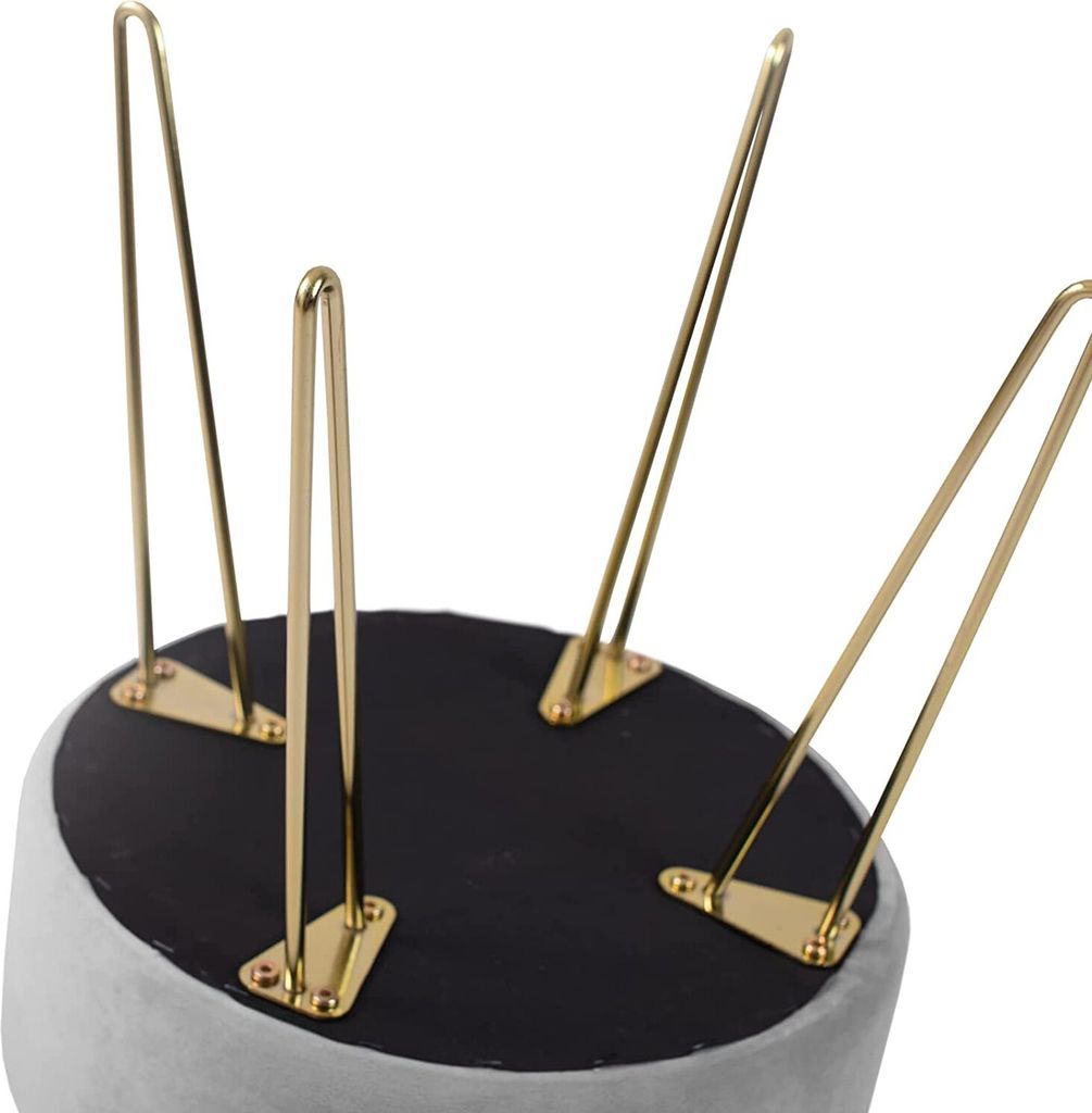 Theo&Cleo Runder Sitzhocker Schminktisch Hocker Ottoman Produktbild 4