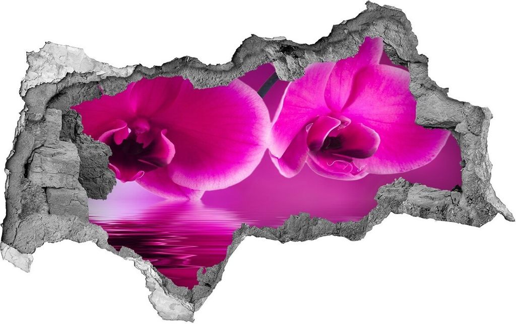 Selbstklebender Loch-3D-Aufkleber 95x73 cm Orchidee