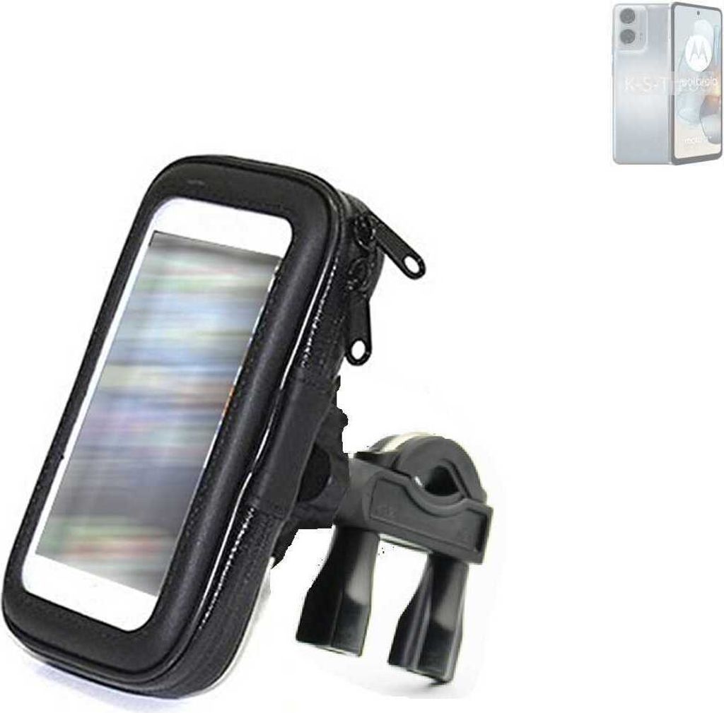 K-S-Trade Fahrrad-Halterung kompatibel mit Motorola Moto G24 Power Handy-Halterung Halter Lenkstange Fahrradhalterung Motorrad Bike Mount