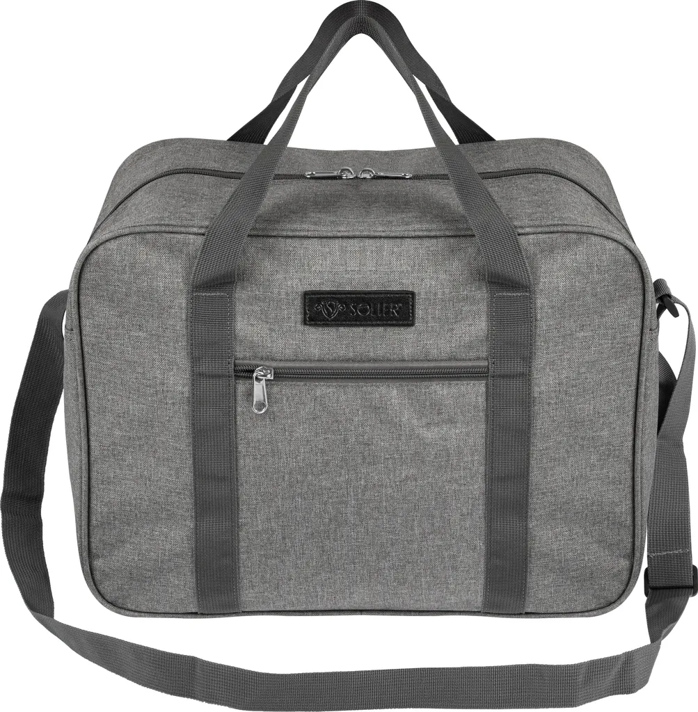 Sac de voyage et fitness Solier gris - Bagage polyvalent format cabine