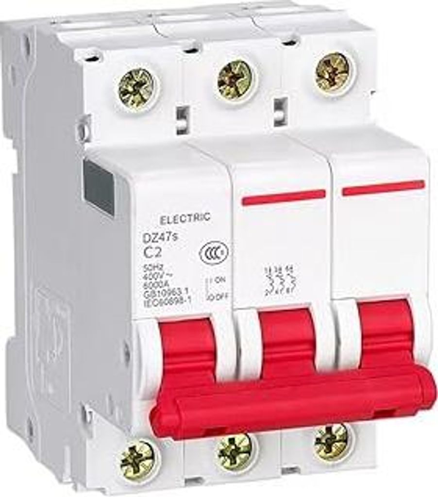 Leitungsschutzschalter, DZ47-63 3-poliger AC400v 2A Leitungsschutzschalter Überlastschutzschalter zum Schutz von Stromkreisanlagen