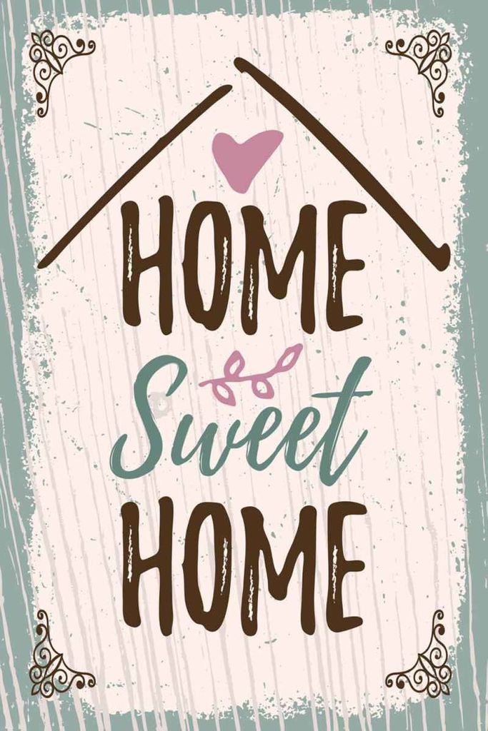 vianmo Holzschild 30x20 cm Home Sweet Home