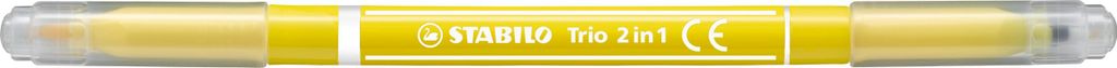 Filzstift und Fineliner in einem - STABILO Trio 2 in 1 - Einzelstift - gelb