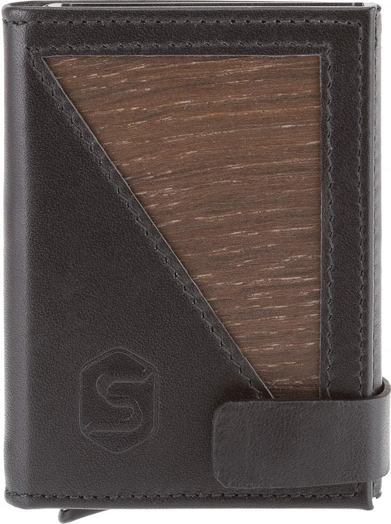 Portefeuille anti-RFID en cuir et chêne pour sécuriser vos cartes