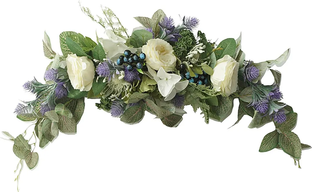 Couronne de lavande en plastique réaliste violette pour fond de photo