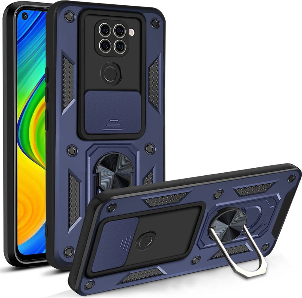 Redmi Note 9 Hülle mit 360° Drehbarer Magnetische Ring Ständer Halter Dia Kameraschutz TPU Bumper Silikon Schutzhülle für Xiaomi Redmi Note 9 ...