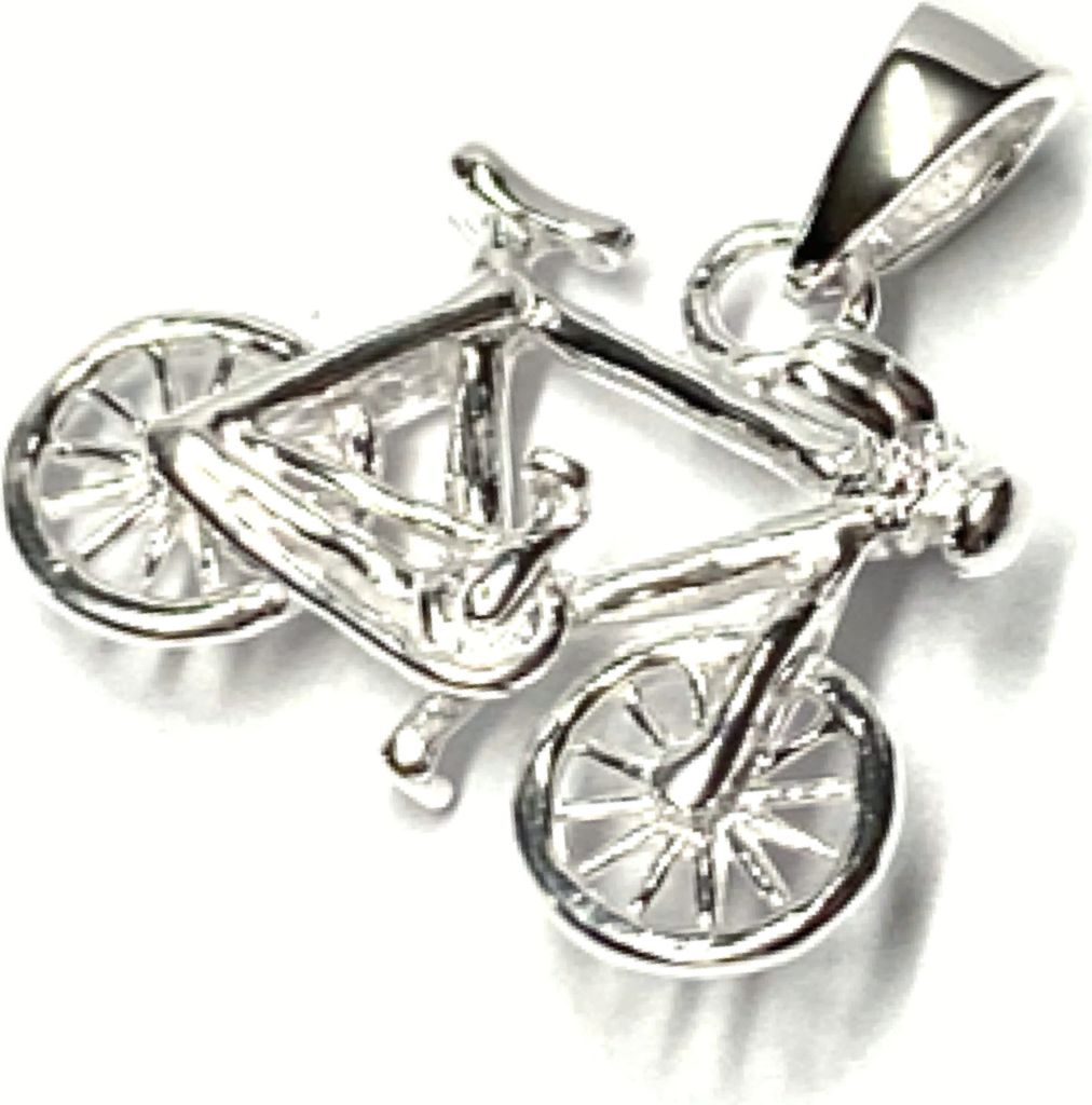 Anhänger 925 Silber Fahrrad Hobby Kettenanhänger sport