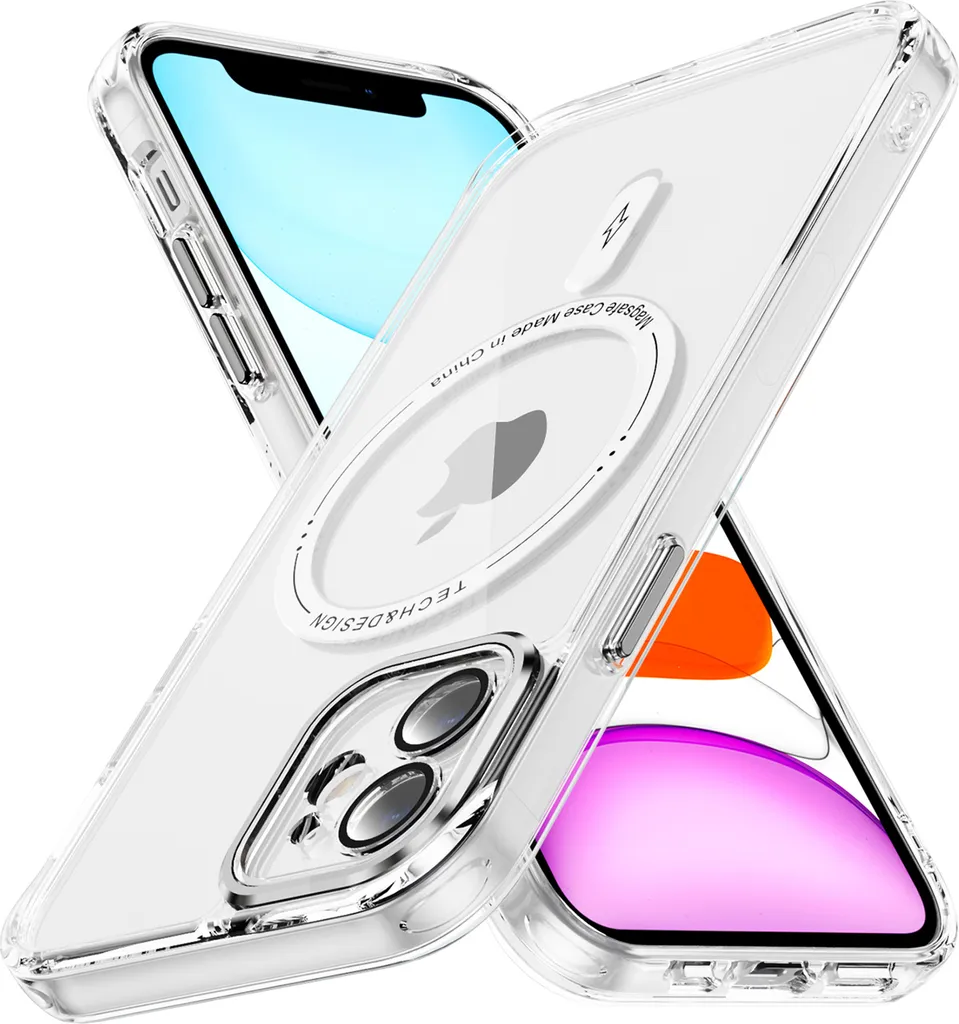 Cover iPhone 11 MagSafe Bianca Trasparente Protezione Ibrida Antiurto