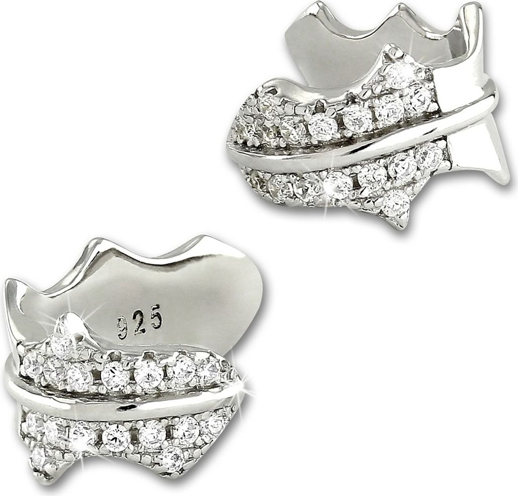 SilberDream Ohrringe Blatt Ear Cuff Zirkonia Damen 925 Silber Ohrklemme GSO504W