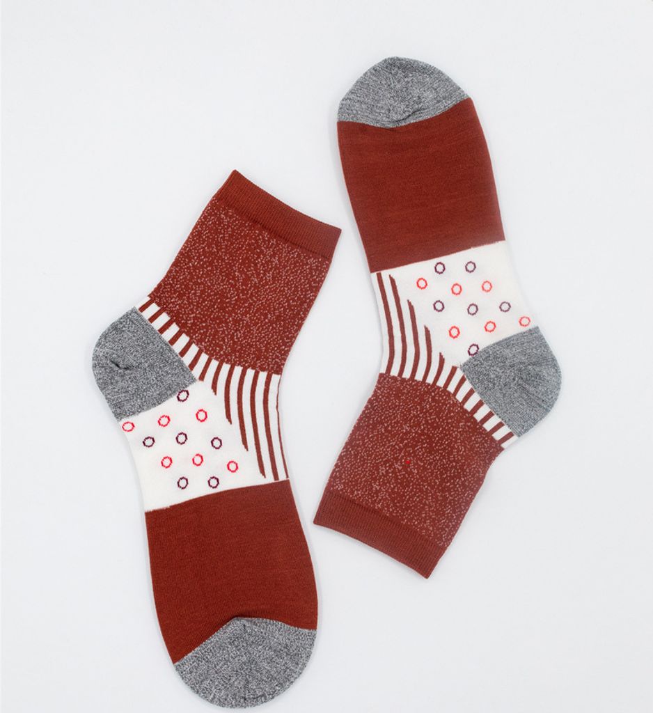 MEGAGROUP 2 Paar Casual Socken Stricksocken Größe 43-46 braun und grau