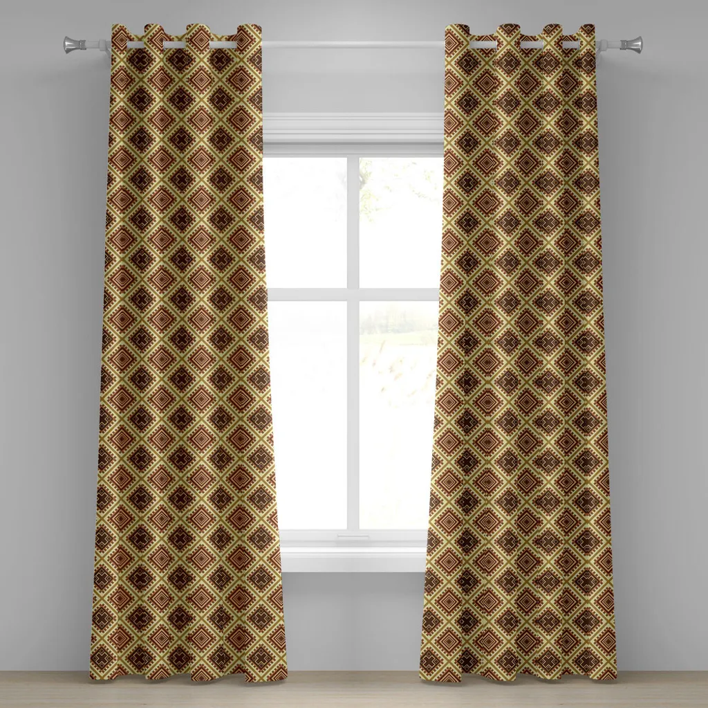 Tenda Luxury ABAKUHAUS Tribale Giallo-Caffè | 280x245 Satin Decor