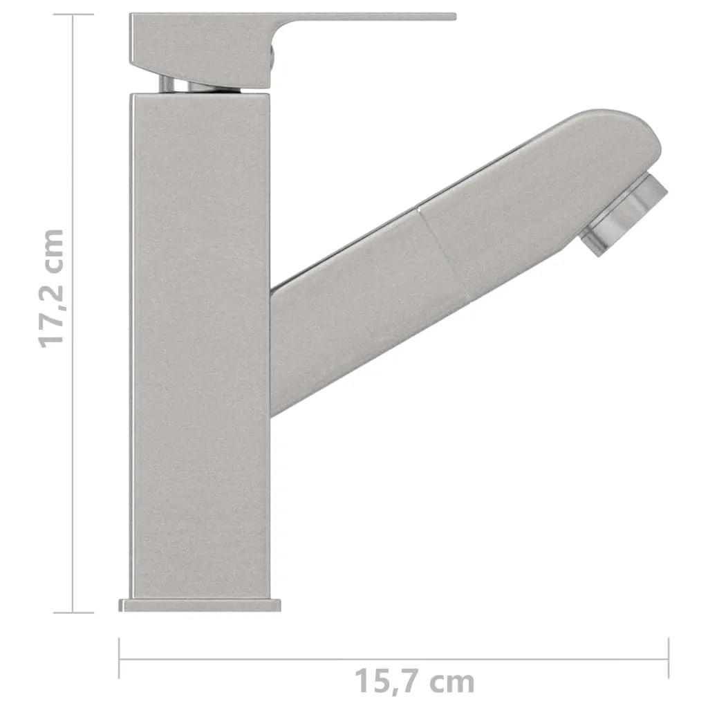 Robinet de lavabo argenté avec douchette extractible multi-usage - 9