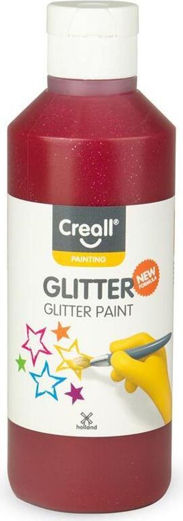 Creall Glitzerfarbe rosa 250 ml - Bastelfarbe für Kinder und Erwachsene