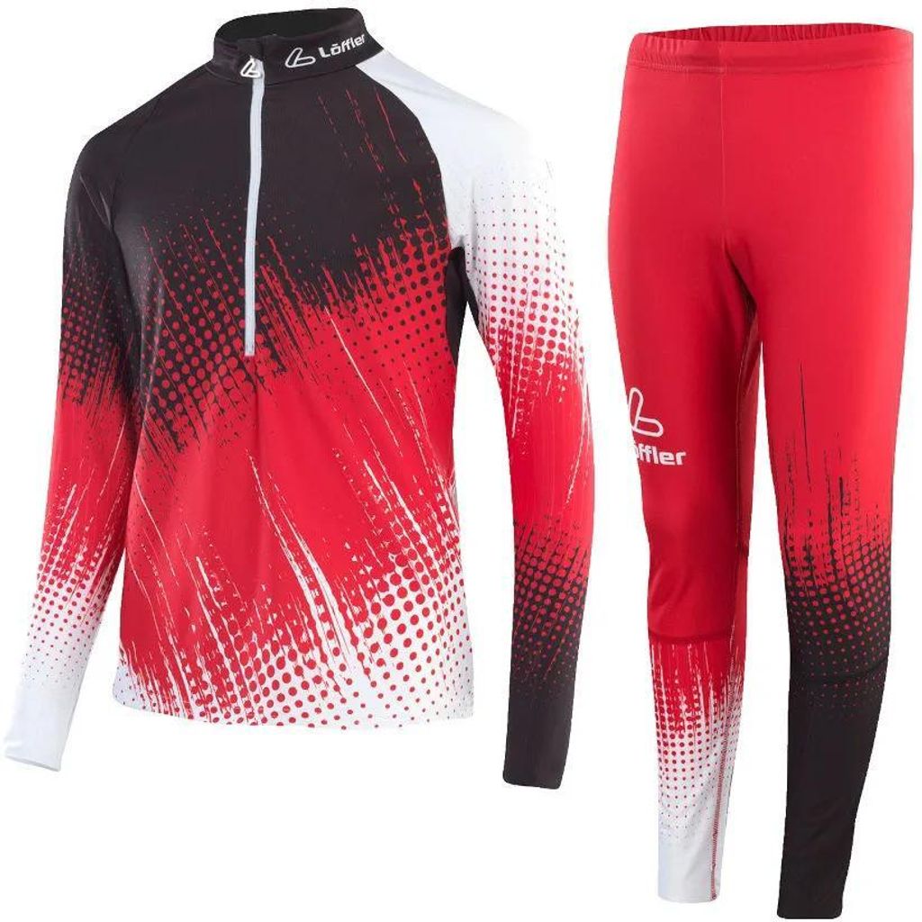 Löffler Combinaison de course pour enfants Worldcup rouge - Image du produit 