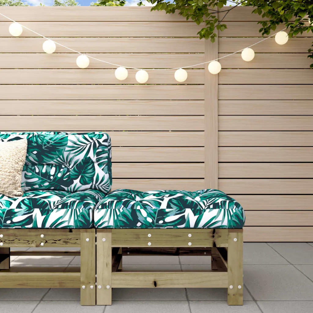 Sgabello da Giardino in Legno di Pino Impregnato con Cuscino Comfort