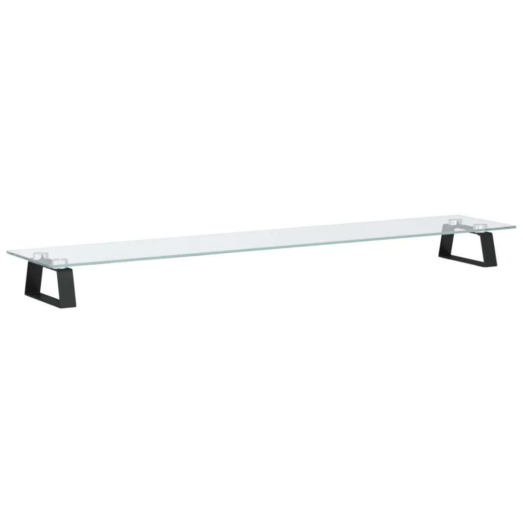 Support écran ergonomique contre douleurs cervicales verre noir 100 cm