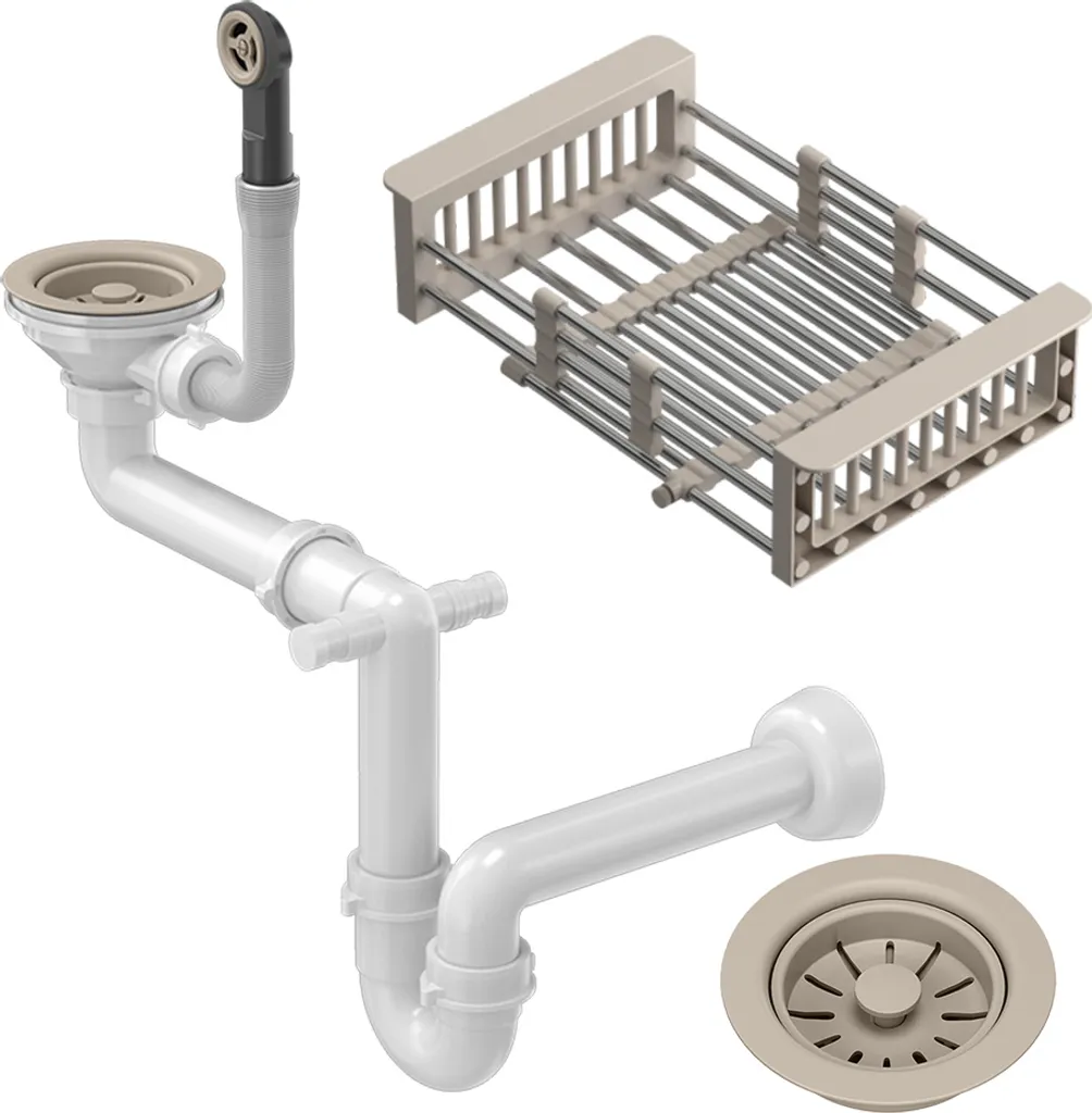 Cestello Beige 1Kom per Sifone Telescopico: Design e Praticità in Cucina