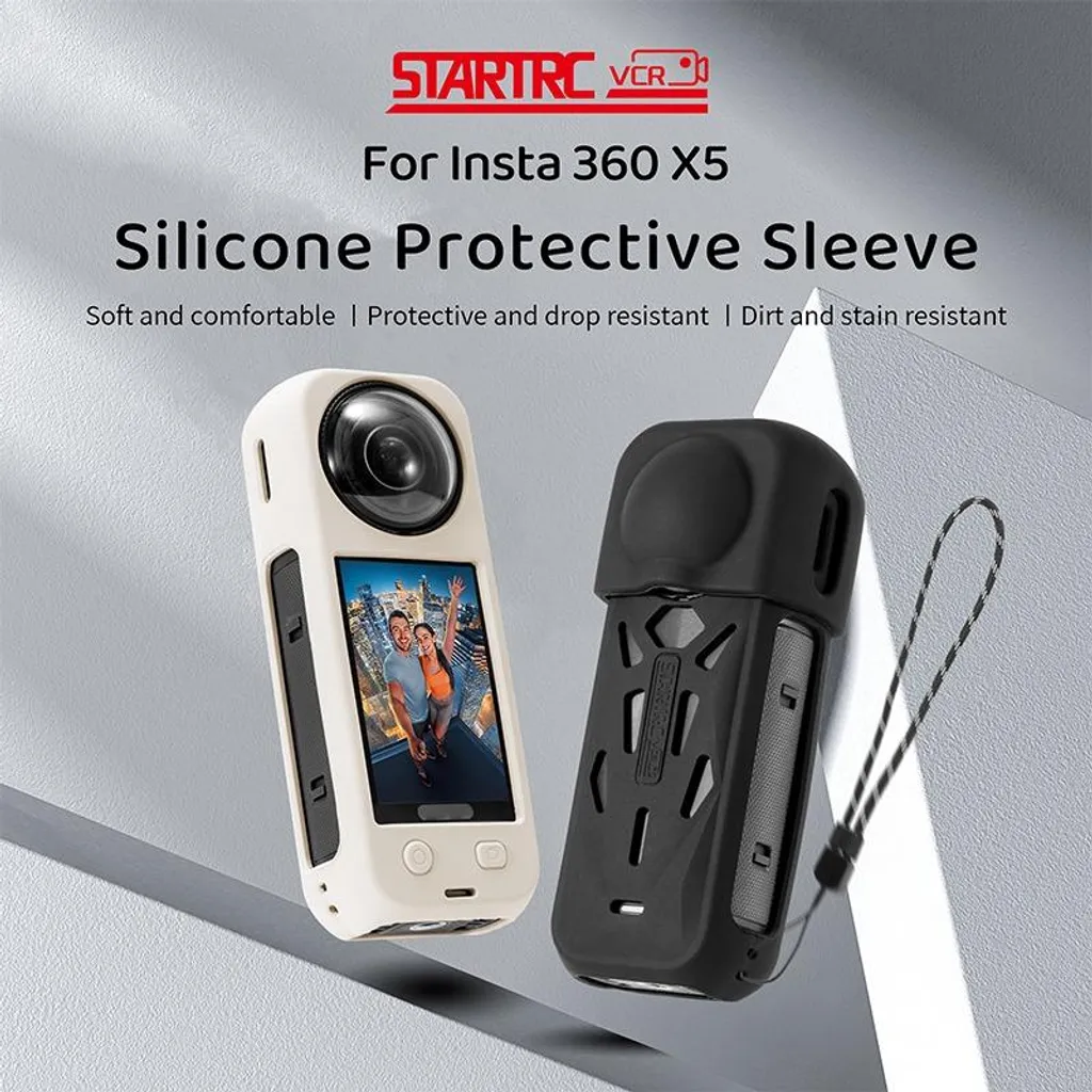 INF Custodia protettiva in silicone per Insta360 X5 - Raffreddamento e protezione dell'obiettivo Bianco - 11