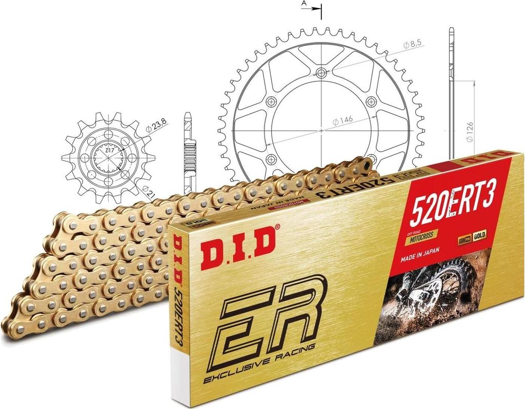 Kit Stahl passend für Suzuki RM-Z 450 08-12 13-50-114 DID520ERT2(G&G) Clip