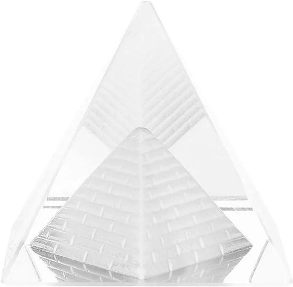 Pèse-papier Pyramide en Cristal Transparent de 60mm pour Bureau