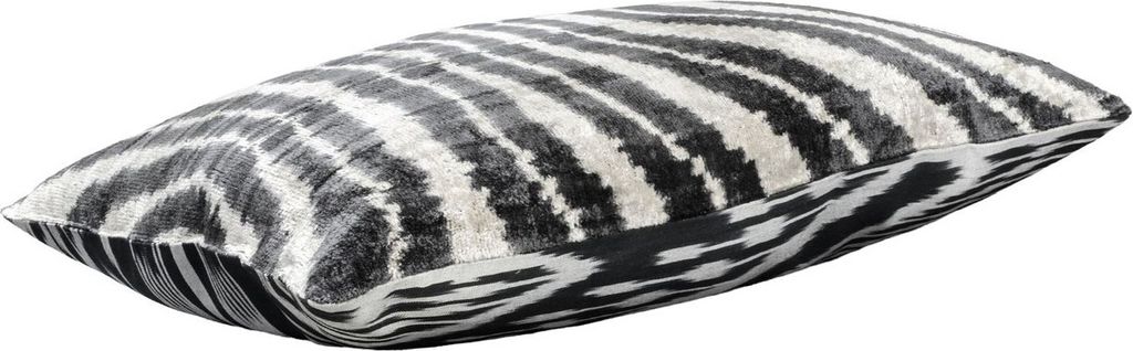 Casa Padrino Luxus Kissen Schwarz / Weiß 60 x 40 cm - Wohnzimmer Deko Accessoires