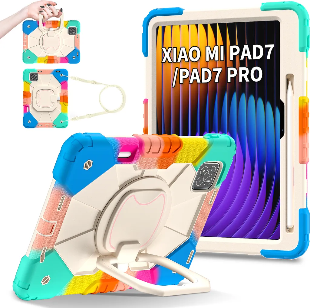 Housse de protection Xiaomi Pad 7 Pro antichoc avec sangle et support - 2