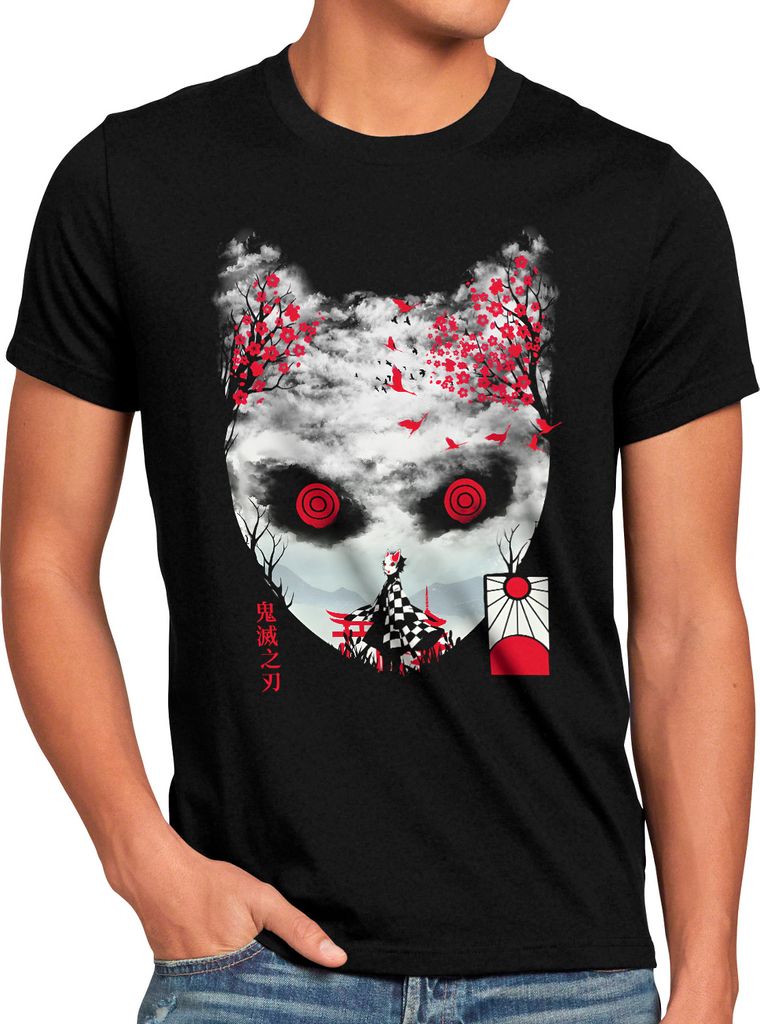 style3 Tanjiro Mask Herren T-Shirt anime japan manga