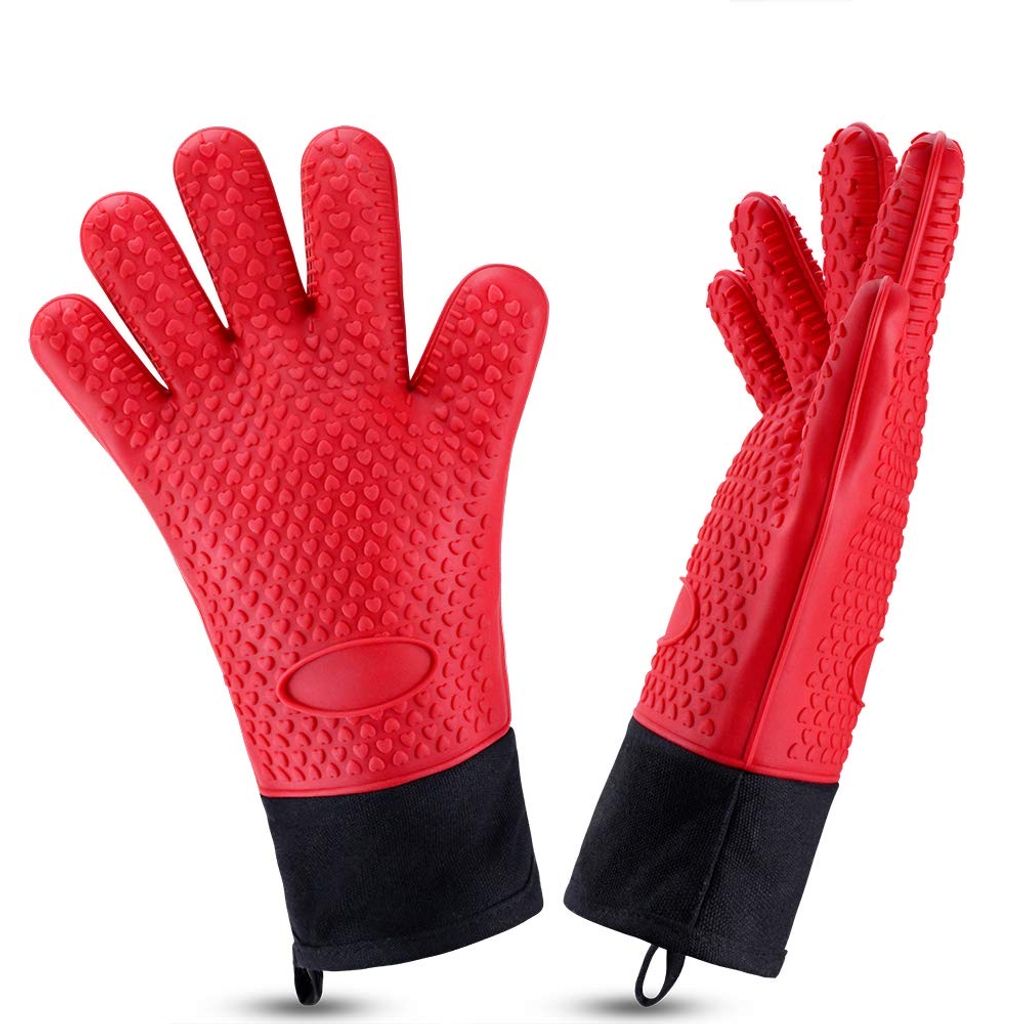 1 Stück Baumwolle Ofen Handschuhe hitzebeständig Mikrowelle Wärmedämmung Handschuhe Free Size mehrfarbig zufällige Farbe versendet 